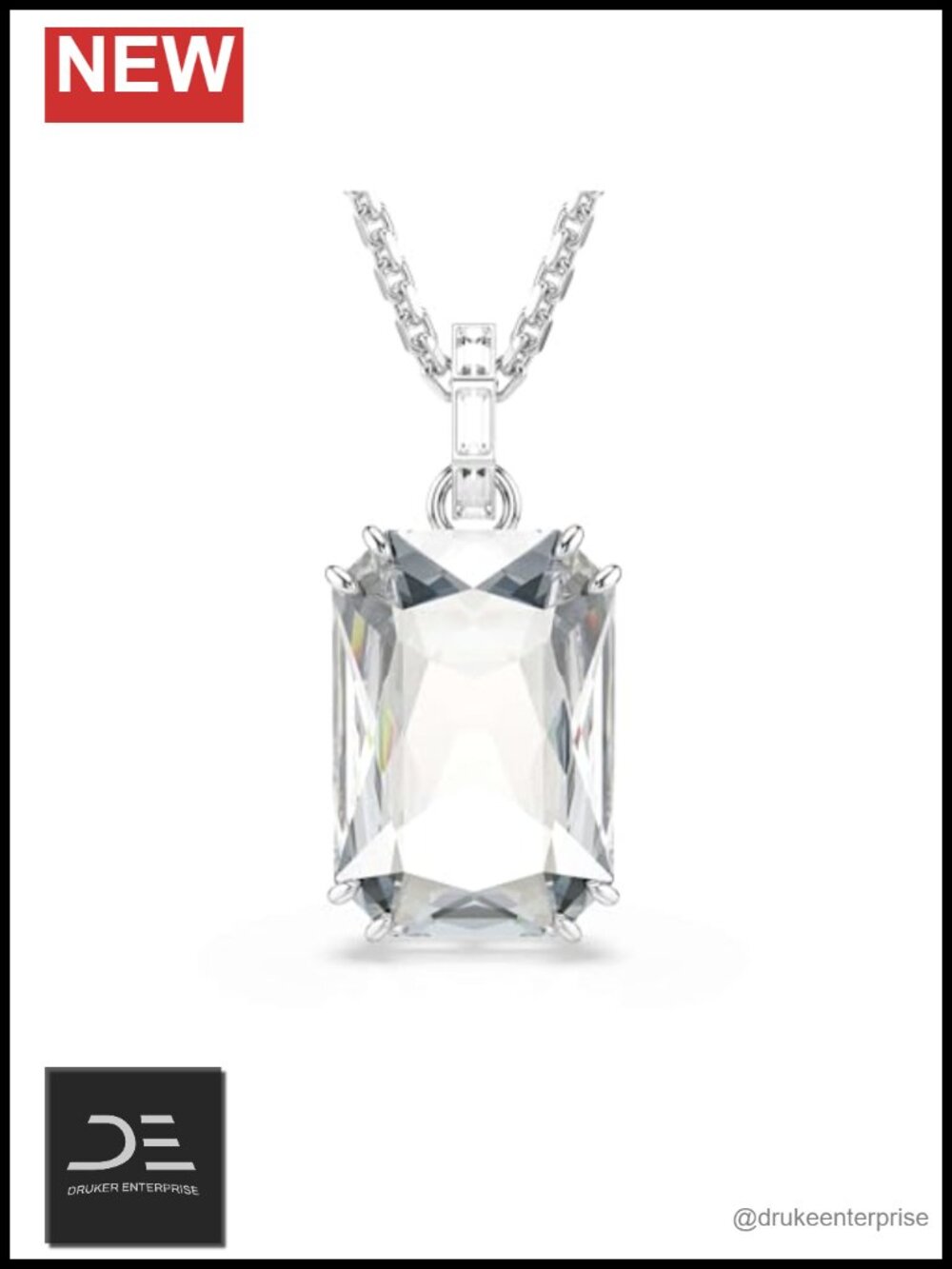 Swarovski Millenia Crystal Pendant Necklace Rhodium Plated